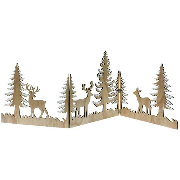 Naturdeko | Weihnachtsfiguren^DecoWoerner Holz-Aufsteller "Waldzauber" 90 Cm Naturholz