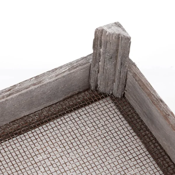 Herbstdeko^DecoWoerner Holzbox Mit Gitter 28 Cm braun