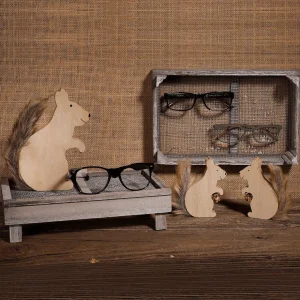 Herbstdeko^DecoWoerner Holzbox Mit Gitter 28 Cm braun