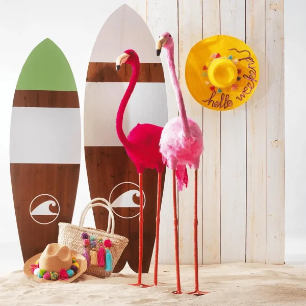 Sommerdeko^DecoWoerner Holzdisplay "Surfboard" 130 X 40 Cm mehrfarbig