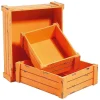 Pflanzengefäße & Dekorationshilfen^DecoWoerner Holzkisten-Satz, orange