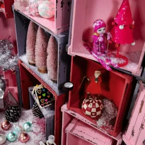 Pflanzengefäße & Dekorationshilfen^DecoWoerner Holzkisten-Satz, rosa