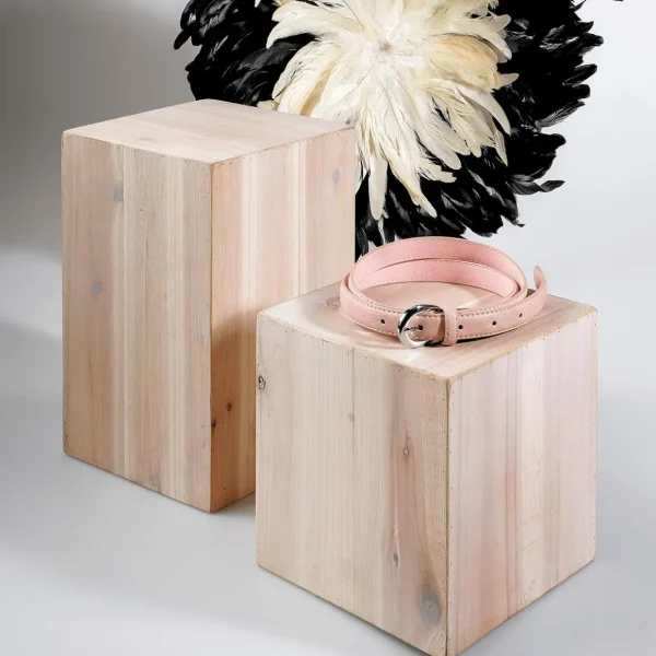Warenpräsentation | Naturdeko^DecoWoerner Holz-Minisäulen Set Natur Beige