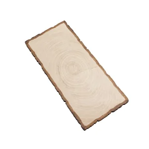 Warenpräsentation | Winterdeko^DecoWoerner Holzscheibendisplay Bedruckt 18 X 40 Cm braun