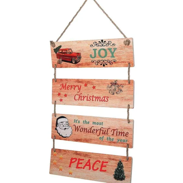 Weihnachtsfiguren^DecoWoerner Holzschild-Hänger "X-Mas", 79 Cm Lang braun