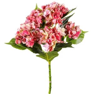 Kunstblumen^DecoWoerner Hortensien-Kunstblumenstrauß , 60 Cm rosa