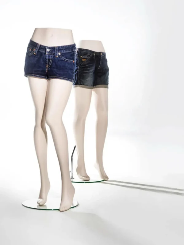 Schaufensterpuppen^DecoWoerner Hosen- Und Shorts-Präsenter Damen, 120 Cm Hoch Beige