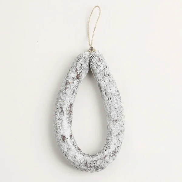 Fleisch & Wurst^DecoWoerner Italienischer Salami Ring Lebensmittel-Attrappe 23 Cm weiß