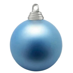 Weihnachtskugeln^DecoWoerner Jeanse, Matte Weihnachtskugeln Aus Schwer Entflammbarem Kunststoff, 6 Cm Ø – 24 Stück blau