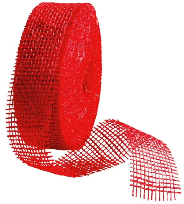Geschenkband | Herbstdeko^DecoWoerner Juteband, 40 Mm, 20 M, rot