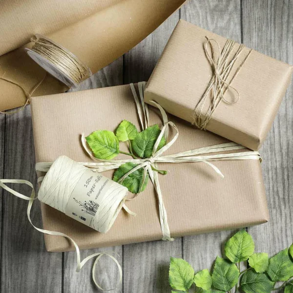 Geschenkband^DecoWoerner Juteschnur, 50 M, Natur braun