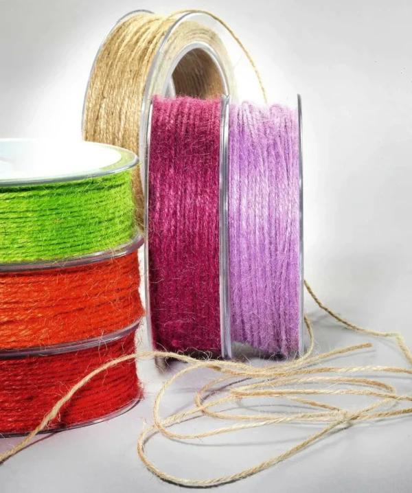Geschenkband^DecoWoerner Juteschnur, 50 M, rot