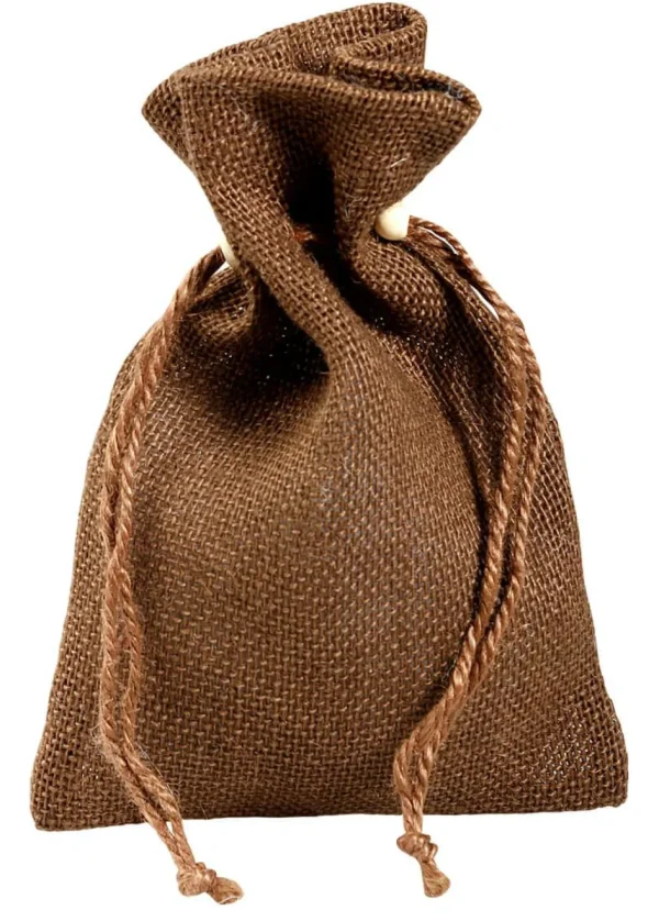 Geschenksäckchen^DecoWoerner Jutesäckchen, 22 Cm, 10 Stück braun
