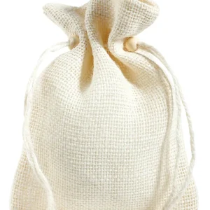 Geschenksäckchen^DecoWoerner Jutesäckchen, 18 Cm, Creme 10 Stück weiß
