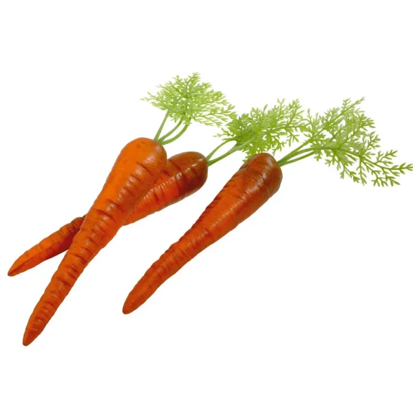 Gemüse & Kräuter^DecoWoerner Karotten Lebensmittel-Attrappe 30 Cm, 3 Stück orange