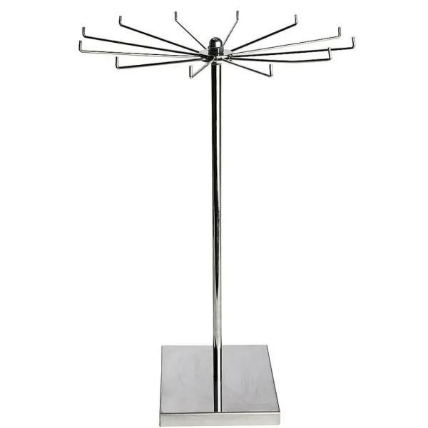 Warenpräsentation^DecoWoerner Ketten-Ständer Drehbar, 47 Cm Hoch silber