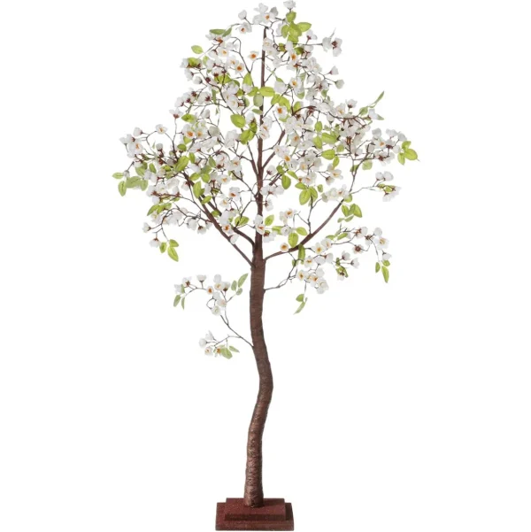 Kunstbäume^DecoWoerner Kirschblüten-Kunstbaum Mit Standplatte 120 Cm weiß