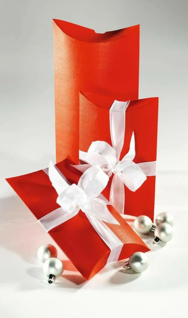 Geschenkboxen^DecoWoerner Kissenschachtel 17 Cm Lang, , 10 Stück rot
