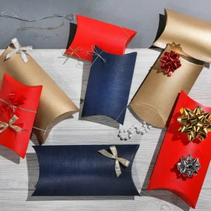 Geschenkboxen^DecoWoerner Kissenschachtel 17 Cm Lang, 10 Stück, gold