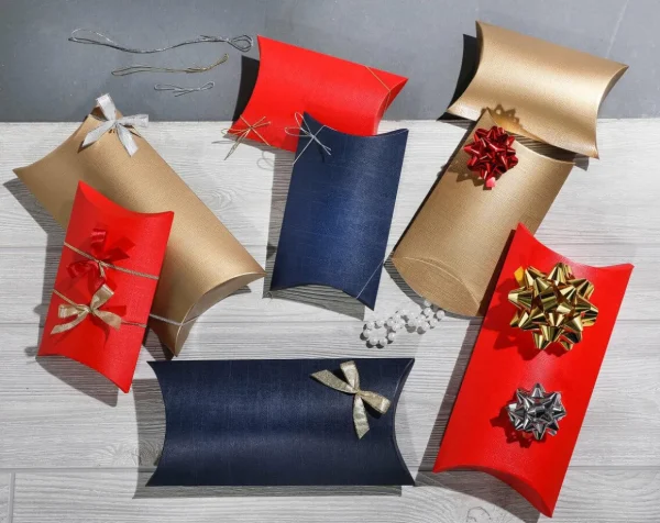 Geschenkboxen^DecoWoerner Kissenschachtel 17 Cm Lang, 10 Stück, gold