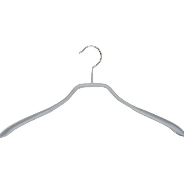 Kleiderbügel^DecoWoerner Kleiderbügel Anti-Rutsch, Extra Breit 46 Cm, silber
