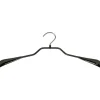 Kleiderbügel^DecoWoerner Kleiderbügel Anti-Rutsch Extra Breit 40 Cm, ,1 Karton A´50 Stück schwarz