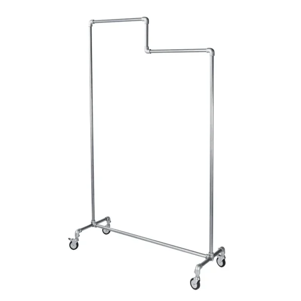 Kleiderständer^DecoWoerner Kleiderständer FACTORY Mit Abstufung 150 Cm silber