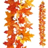 Herbstdeko | Girlanden & Ranken^DecoWoerner Künstliche Ahorn-Blätterranke 180 Cm orange