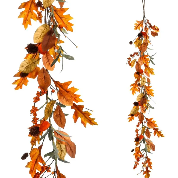 Herbstdeko | Girlanden & Ranken^DecoWoerner Künstliche Beeren-Herbst-Ranke 15 X 145 Cm orange