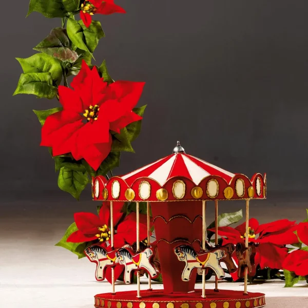 Girlanden & Ranken^DecoWoerner Künstliche Christstern Ranke 180 Cm rot