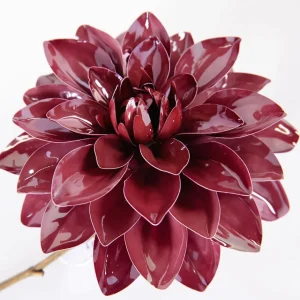 Herbstdeko^DecoWoerner Künstliche Dahlie 56 Cm rot