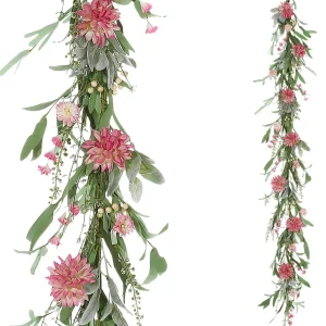 Sommerdeko | Girlanden & Ranken^DecoWoerner Künstliche Dahlien-Girlande Kunstranke 158 Cm rosa