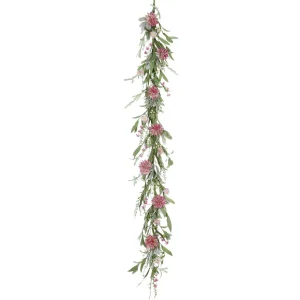 Sommerdeko | Girlanden & Ranken^DecoWoerner Künstliche Dahlien-Girlande Kunstranke 158 Cm rosa