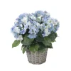 Kunstblumen^DecoWoerner Künstliche Deko Hortensien Im Korb , 44 Cm blau