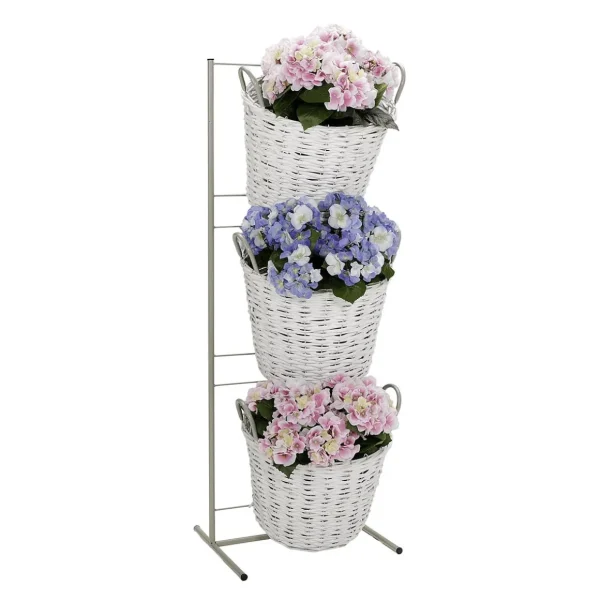 Kunstblumen^DecoWoerner Künstliche Deko Hortensien Im Korb , 44 Cm rosa