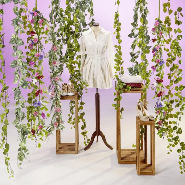Girlanden & Ranken^DecoWoerner Künstliche Deko Pothos Girlande 220 Cm grün
