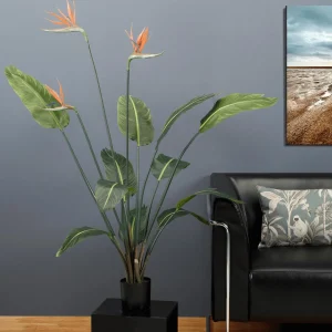 Zimmerpflanzen^DecoWoerner Künstliche Deko Strelizie Im Topf 120 Cm grün