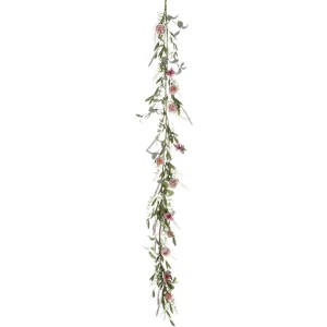 Frühlingsdeko | Girlanden & Ranken^DecoWoerner Künstliche Eukalyptus-Rosen-Girlande 183 Cm rosa