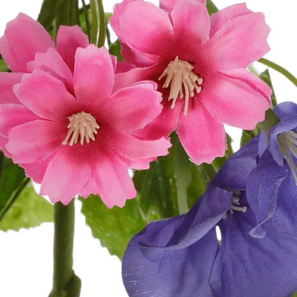 Girlanden & Ranken^DecoWoerner Künstliche Feldblumen-Girlande Blumen-Ranke Rosa Lila 158 Cm mehrfarbig