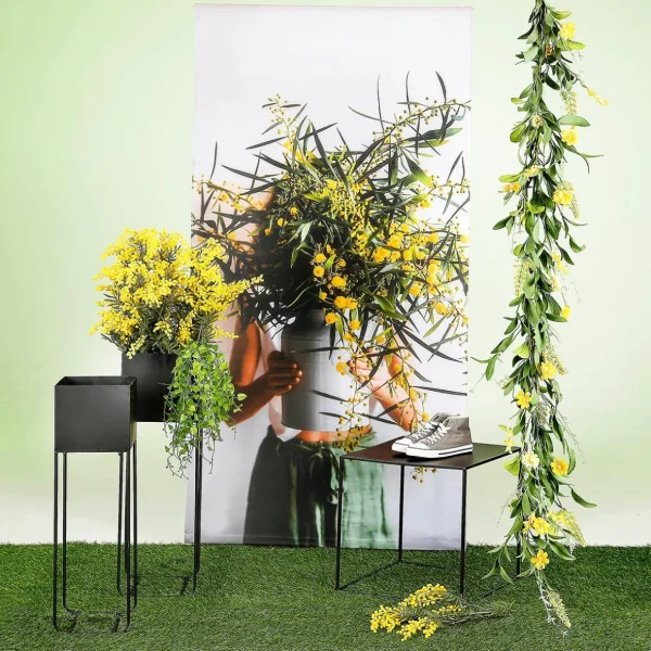 Sommerdeko | Frühlingsdeko^DecoWoerner Künstliche Feldblumen-Girlande Kunstranke 158 Cm gelb