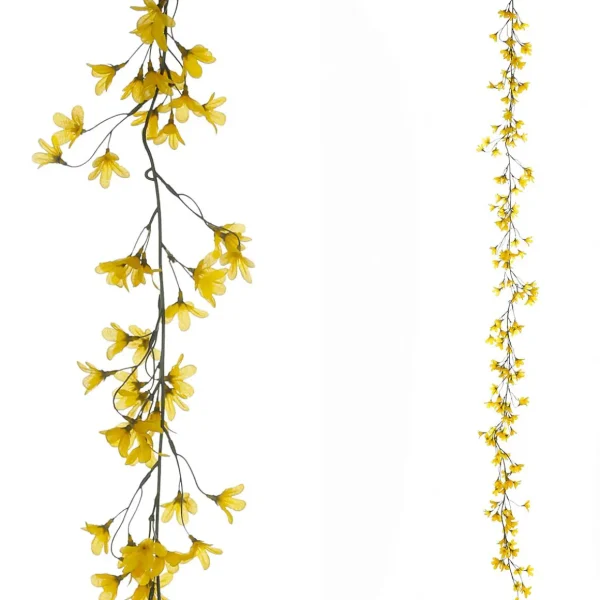 Girlanden & Ranken^DecoWoerner Künstliche Forsythien Girlande 180 Cm gelb