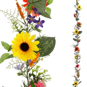Sommerdeko | Girlanden & Ranken^DecoWoerner Künstliche Gerbera-Ranke, 180 Cm mehrfarbig