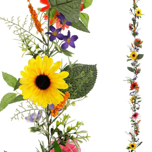 Sommerdeko | Girlanden & Ranken^DecoWoerner Künstliche Gerbera-Ranke, 180 Cm mehrfarbig