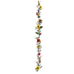 Sommerdeko | Girlanden & Ranken^DecoWoerner Künstliche Gerbera-Ranke, 180 Cm mehrfarbig
