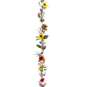 Sommerdeko | Girlanden & Ranken^DecoWoerner Künstliche Gerbera-Ranke, 180 Cm mehrfarbig