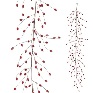 Winterdeko | Girlanden & Ranken^DecoWoerner Künstliche Hagebutte-Ranke 150x15 Cm rot