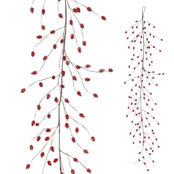 Winterdeko | Girlanden & Ranken^DecoWoerner Künstliche Hagebutte-Ranke 150x15 Cm rot