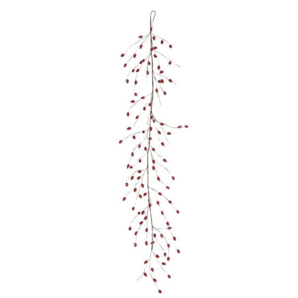 Winterdeko | Girlanden & Ranken^DecoWoerner Künstliche Hagebutte-Ranke 150x15 Cm rot