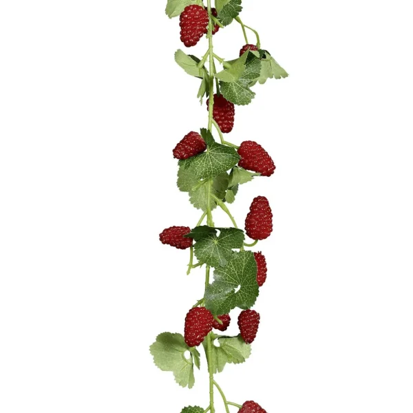 Sommerdeko | Äste & Zweige^DecoWoerner Künstliche Himbeer Girlande 50 Cm Mit 21 Früchten rot