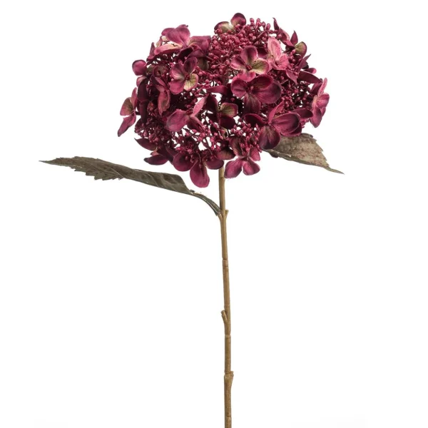 Kunstblumen^DecoWoerner Künstliche Hortensie DRY LOOK, , 52 Cm rot